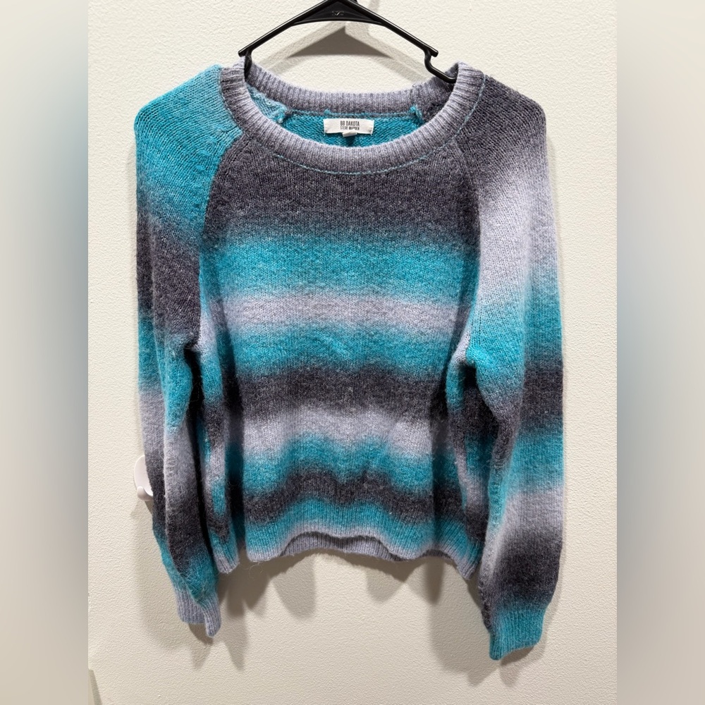 NWOT BB Dakota by Steve Madden Blue Ombre Wool Blend Sweater Women's Size XL